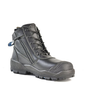 Footwear: Bata Horizon Black Zip Safety Boots