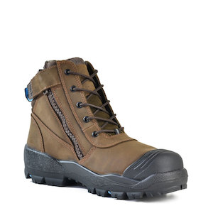 Bata Horizon Brown Zip Safety Boots