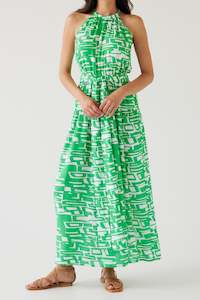 Jolene Dress | Green Geo