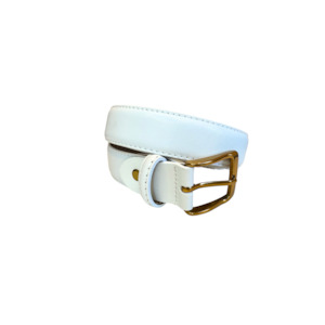 Essential Leather Belt | White