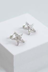 Luminous Star Earrings | Silver