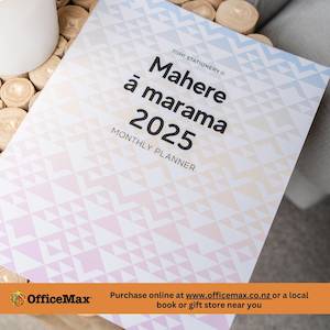 2025 Mahere ā Marama: Monthly Planner