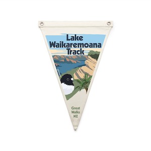 Screen printing: Lake Waikaremoana Great Walk Flag