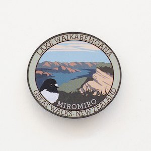 Screen printing: Lake Waikaremoana Great Walk Pin