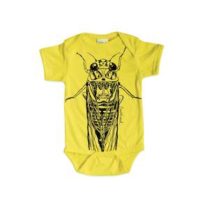 Cicada/kihikihi-wawā Organic Cotton Baby Onesie