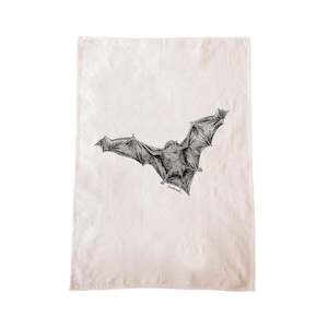 Screen printing: Bat/Pekapeka Tea Towel