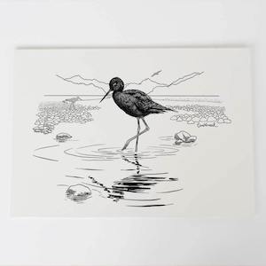 Black stilt/Kakī Art Print