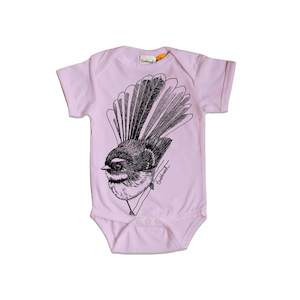 Fantail/Pīwakawaka Organic Cotton Baby Onesie