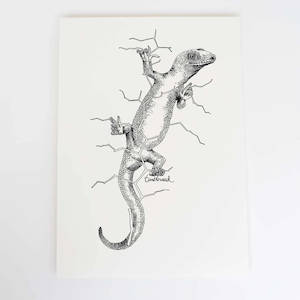 Screen printing: Gecko Art Print