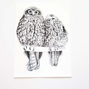 Morepork/Ruru Art Print