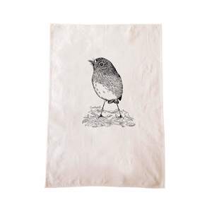 North Island Robin/toutouwai Tea Towel