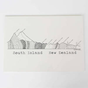 South Island Cross Section Art Print