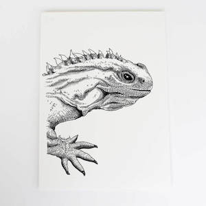 Screen printing: Tuatara Art Print