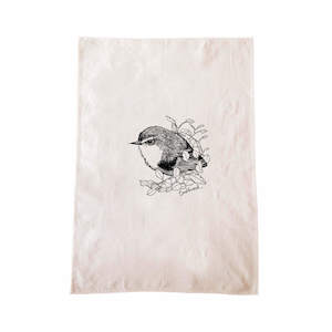 Titipounamu/rifleman tea towel