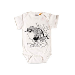 Titipounamu/rifleman organic cotton baby onesie