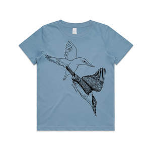 Screen printing: Kōtare/kingfisher Kids' T-shirt