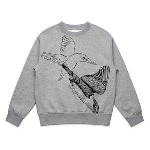 Screen printing: Kōtare/kingfisher Kids' Sweatshirt