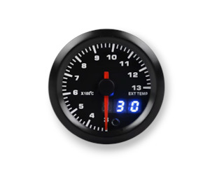 Motor vehicle parts: EGT 300-1300C Range Gauge 52mm Dual Display - Electronic - Multi Color