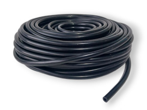 6mm Silicone vacuum line in Black - sold by the meter