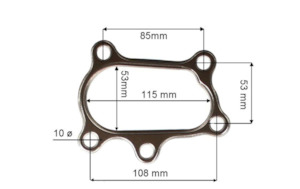 Nissan VQ25DET turbocharger outlet gasket - MLS - Permaseal