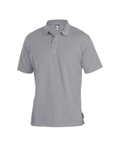 Merino Men's Silver Polo. Made in New Zealand.