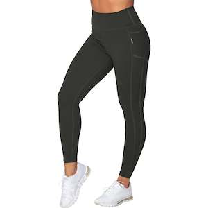 Ladies Charcoal Leggings. Made in New Zealand.