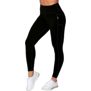 Ladies Black Leggings. Made in New Zealand.