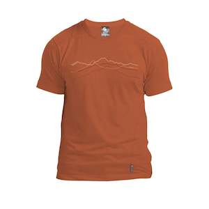 Merino Men's Mountain Peaks Tee. Made in New Zealand.