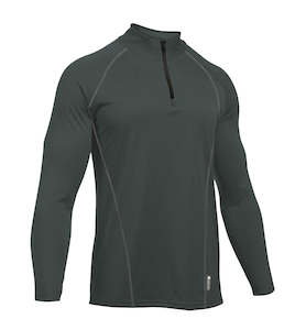 Merino Men's Charcoal Light-weight Half Zip. Made in New Zealand.