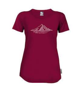 Merino Ladies Mountain Tee. Made in New Zealand.