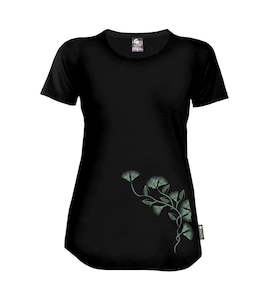 Merino Ladies Pohutukawa Tee. Made in New Zealand.