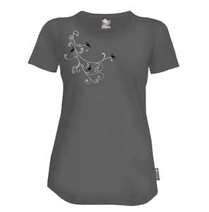 Merino Ladies Tui Tee. Made in New Zealand.