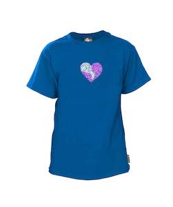 Merino Kids Loveheart Tee. Made New Zealand.