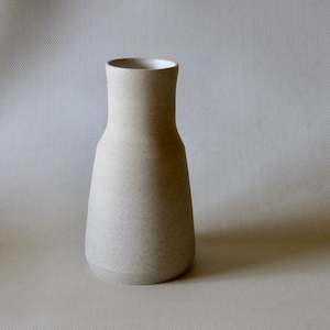 Shaw Road Ceramics. ‘Stand Tall' Vase - Pebble Grey / White