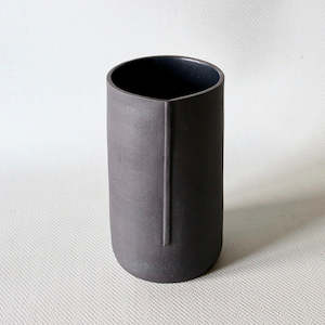 Shaw Road Ceramics. ‘She hides it well’ Vase - Black / Black