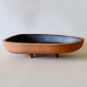 Shaw Road Ceramics. 'Finding The Balance' Presentation Bowl - Terracotta / Black