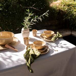 Lil Ceramics. Essentials Dinner Set - Speckled Tan