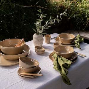 Lil Ceramics. Full Spread Dinner Set - Speckled Tan