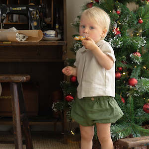 Clothing: Button Bloomer - Forest Green