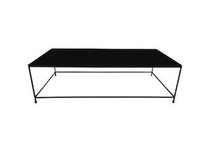 BLACK GLASS COFFEE TABLE - Event Hire - Twelve Tables