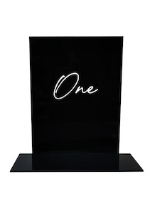 BLACK TABLE NUMBER - Event Hire - Twelve Tables