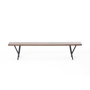 DARK WOODEN BENCH SEAT - Event Hire - Twelve Tables