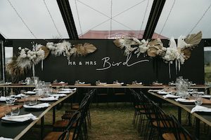 FEATURE WALL - BLACK - Event Hire - Twelve Tables