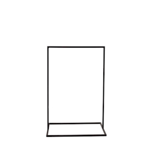 SMALL BLACK RECTANGLE SIGNAGE FRAME - Event Hire - Twelve Tables