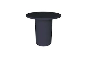 SMOOTH BLACK CIRCLE TABLE LARGE - Event Hire - Twelve Tables