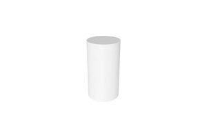 SMOOTH WHITE ROUND PLINTH SMALL - Event Hire - Twelve Tables