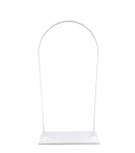 TALL WHITE ARCHED SIGNAGE FRAME - Event Hire - Twelve Tables