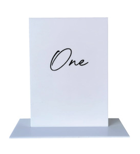 WHITE TABLE NUMBER - Event Hire - Twelve Tables