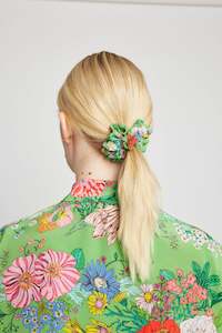 Womenswear: Joust flourishing mini scrunchie - Green floral