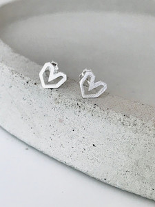 Framed Heart Stud Earrings Twigg Jewellery